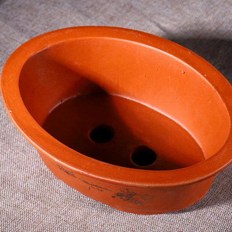 Фиолетовый песочный горшок с цветочным горшком большого диаметра более 40 прямоугольных цветочных горшков