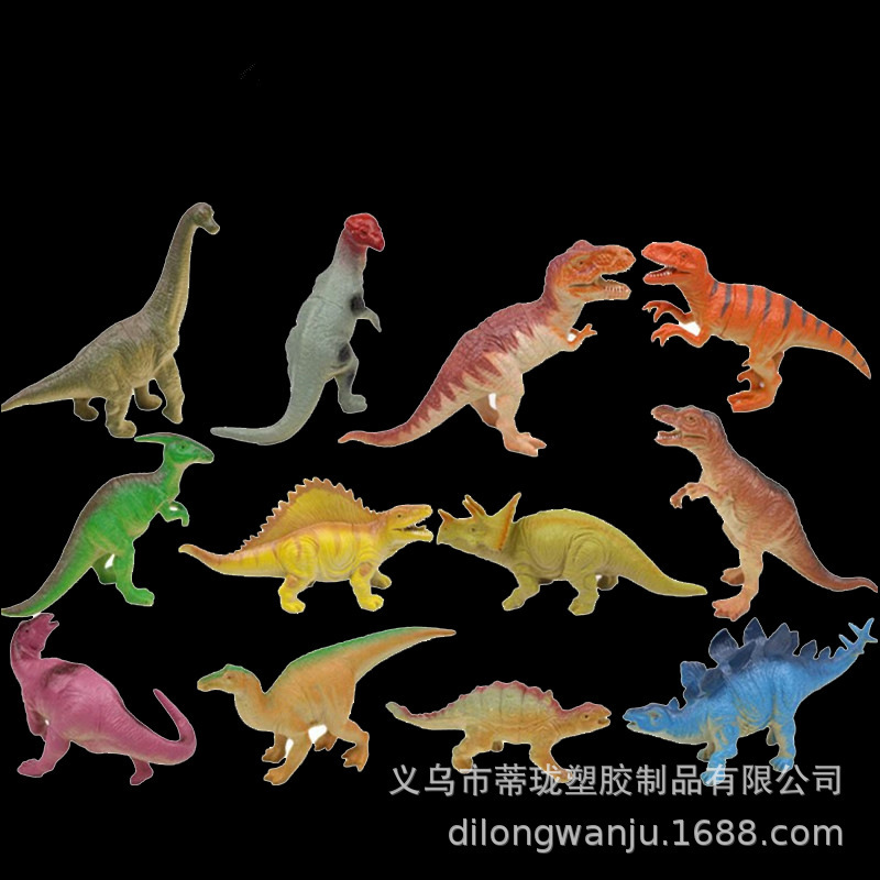 发声软胶恐龙亲子互动玩具幼儿恐龙模拟场景万圣节恐龙园礼物