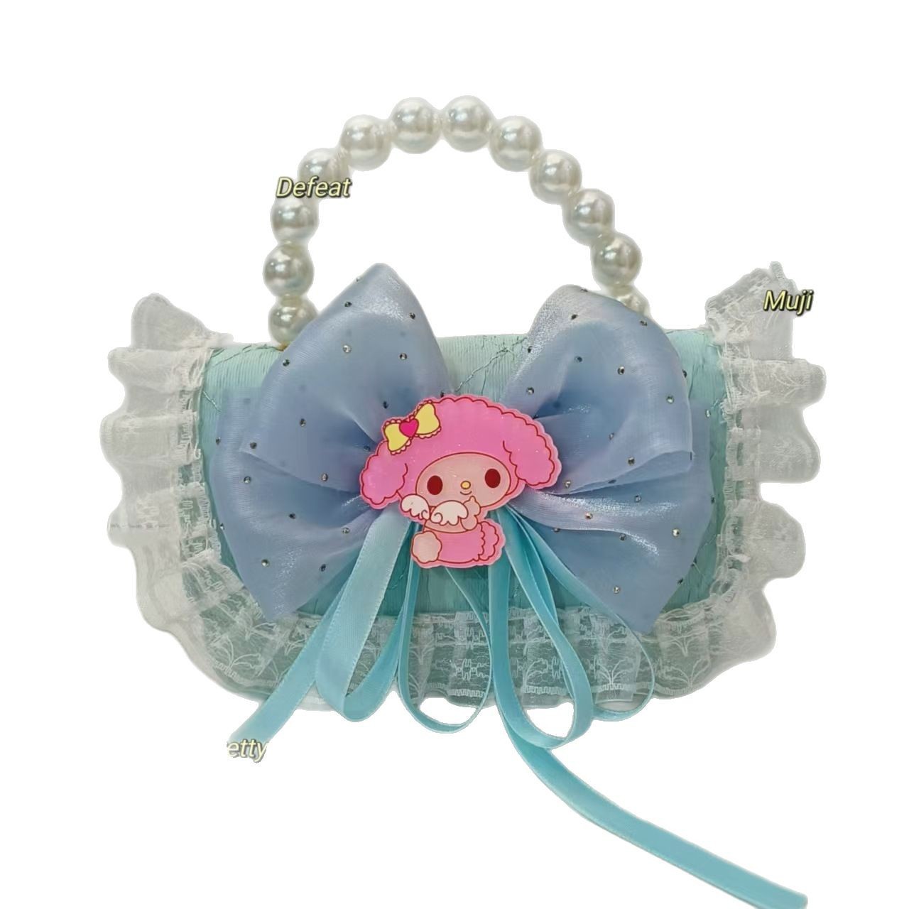 Melody bolso de perlas bolso de mochila accesorios bolso pequeño bolso de cadena bolso de arco encaje bolso de cadena para niños moda
