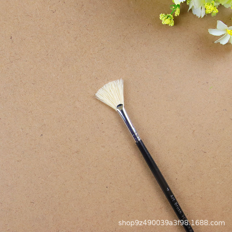 Pincel de cerdas de jabalí, pincel de pintura al óleo acrílico, pincel de pintura acrílica de acuarela gouache, pincel de abanico de cerdas de jabalí individual