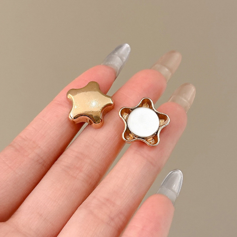 Broche de imán, hebilla de succión magnética, hebilla magnética de estrella, hebilla de fijación de bufanda de seda, suministro directo de fábrica transfronterizo, lugar 51 colores, multicolor opcional