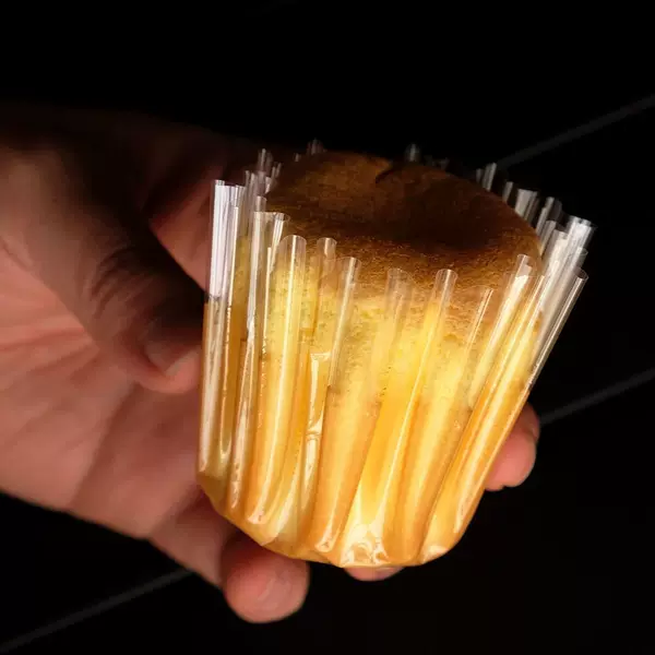 Rice cake PET plastic cake tray, oven-safe and high-temperature resistant baking tray, disposable food-grade cake liner