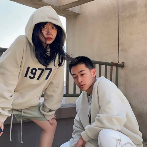 Essentials Reissue Streetwear Loose Fleece Hoodie FOG1977 Large Couple Hooded Sweatshirt for Men