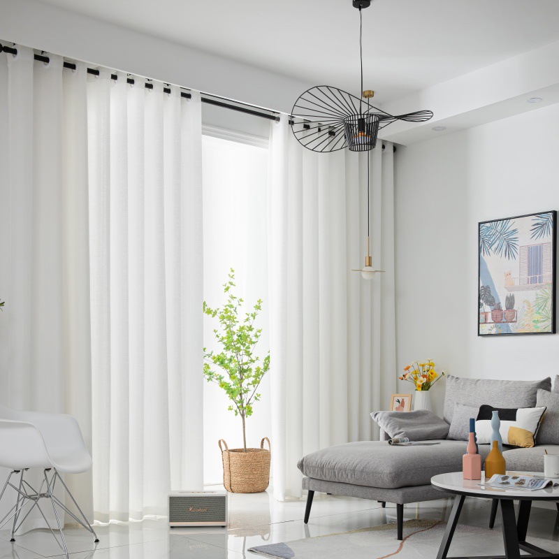 Juzhen tejiendo una nueva cortina opaca de ventana de dormitorio balcón sala de estar cortina de color sólido Amazon cortina de comercio exterior