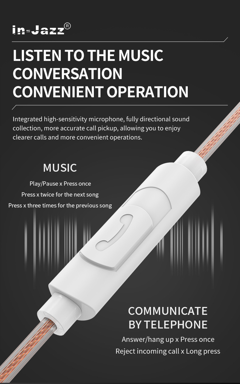 Export Heavy Bass Over-Ear Wired Headphones Metal Noise Cancelling In-Ear Sports Music Ear Hook Style_voghion.com