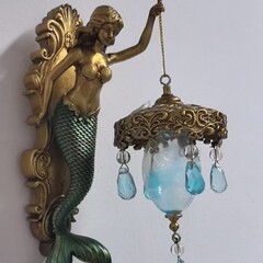 跨境新品Mermaid Wall Lamp创意航海波希米亚海洋美人鱼艺术