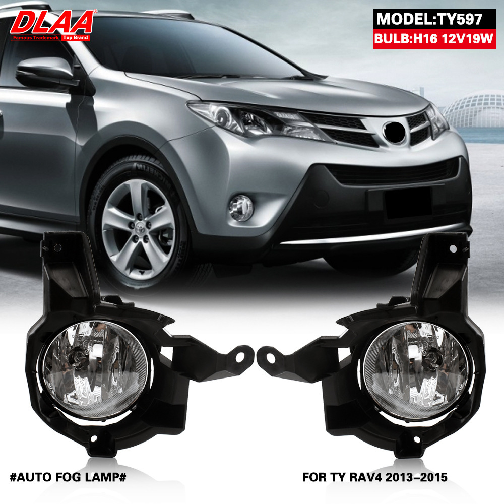Aplicable a TOYOTA 13 14 15 RAV4 Rongfang conjunto de lámpara de niebla delantera lámpara de niebla diurna lámpara de barra delantera lámpara de automóvil