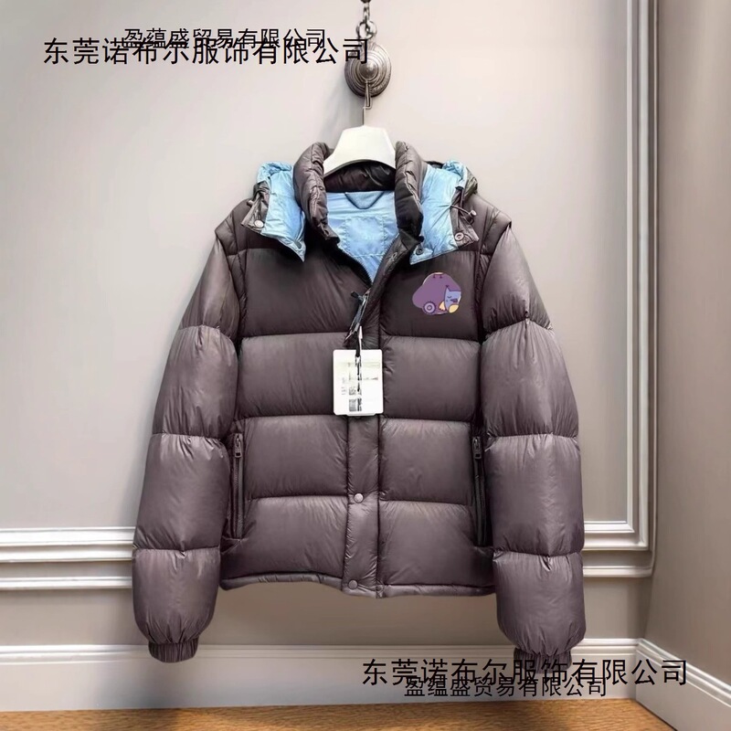 Cyclone 2-in-1 Moncler down Jacket with Large Logo, Detachable Sleeves, Vest Style, Unisex, Detachable Hood, Two-Way Wear Style