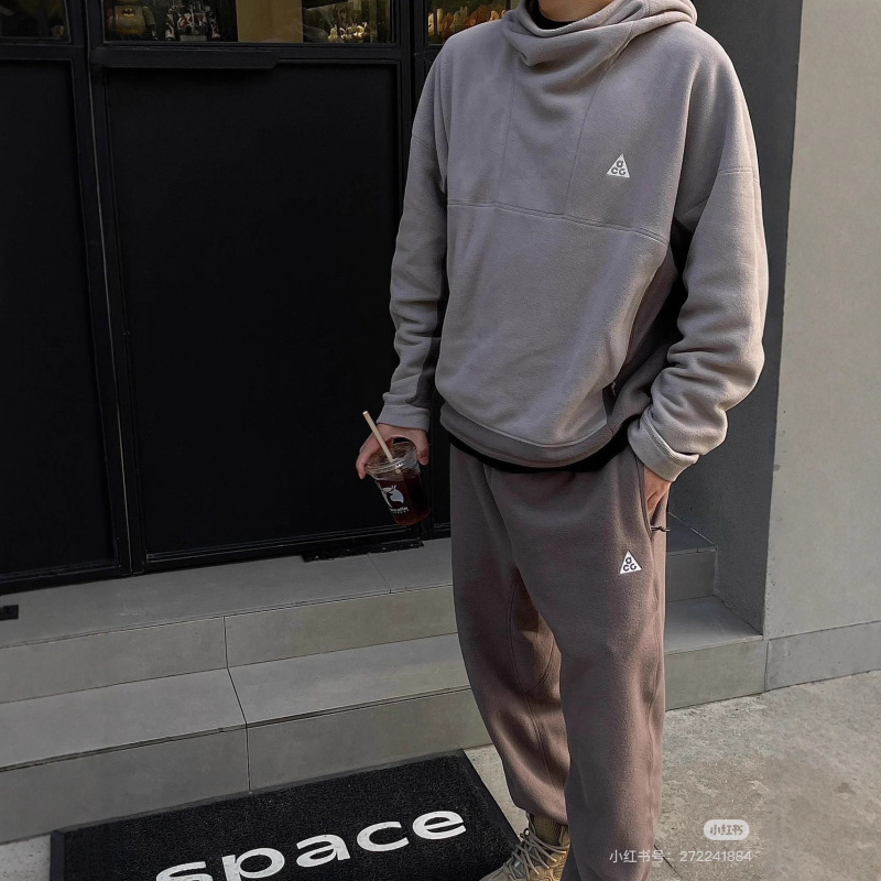 Acg Outdoor Casual Fashion Fleece Hooded Fleece Casual Sports Sweatshirt Men and Women Couple Sweatshirt Jacket