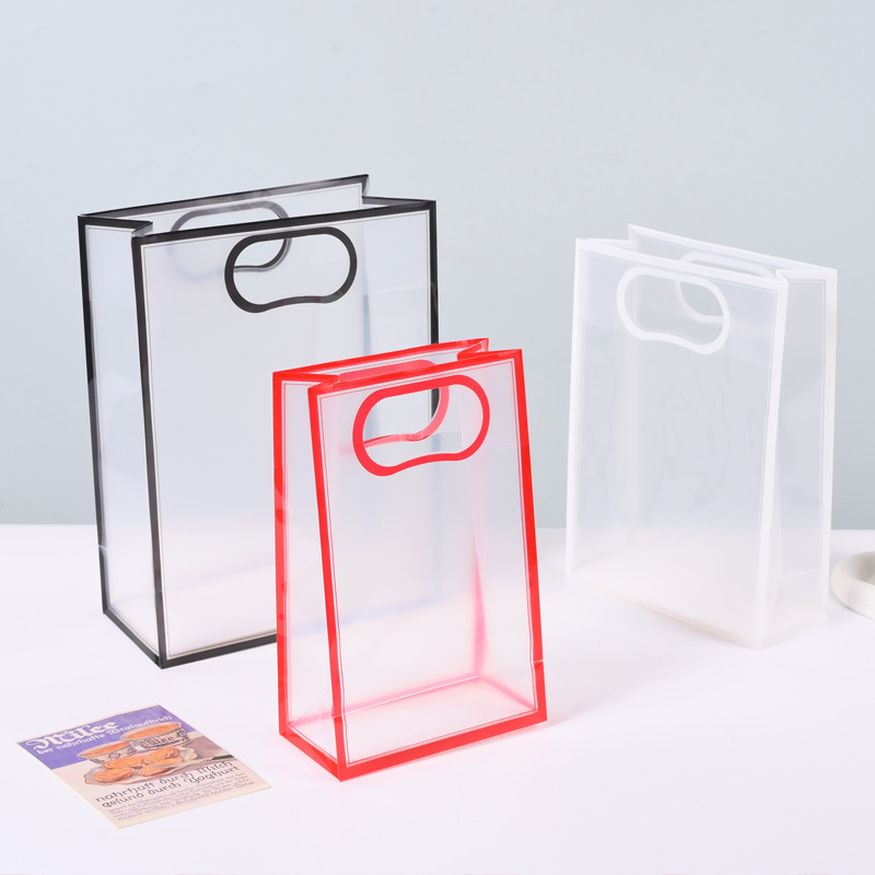 PP bolsas transparentes de mano de alto grado de sensación de 1 de junio día de los niños con regalo de mano plástico esmerilado regalo de cumpleaños de boda bolsa de regalo