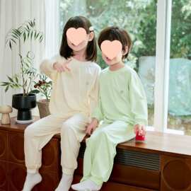 束脚儿童睡衣男童秋衣秋裤莫代尔棉2026新款长袖春秋季女孩家居服