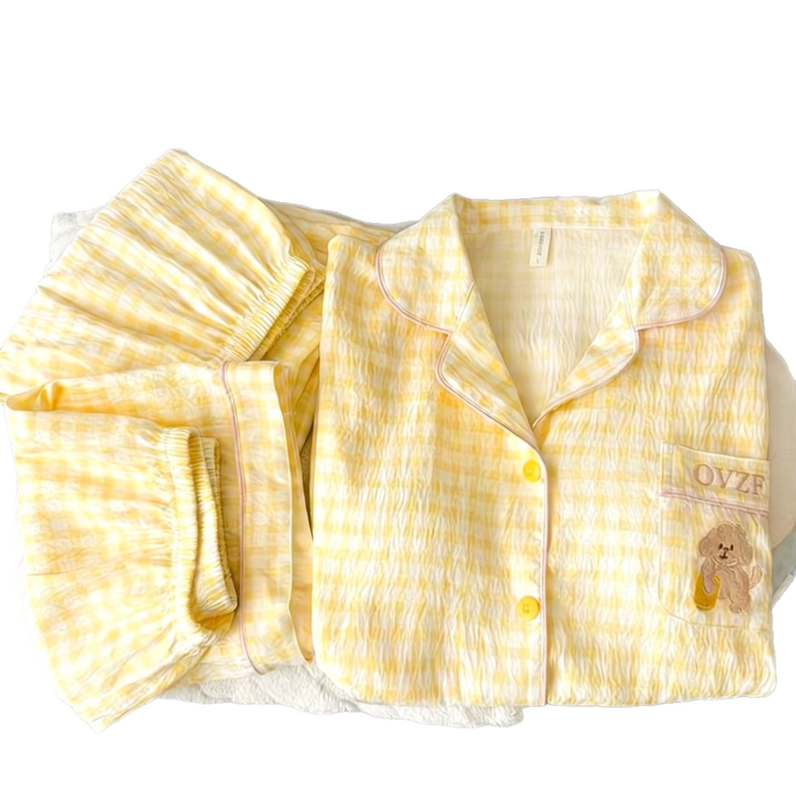 120G nubes de algodón pijama de manga corta tres piezas set ropa para el hogar sudeste asiático TK pedidos de comercio exterior transfronterizo entidad mayorista