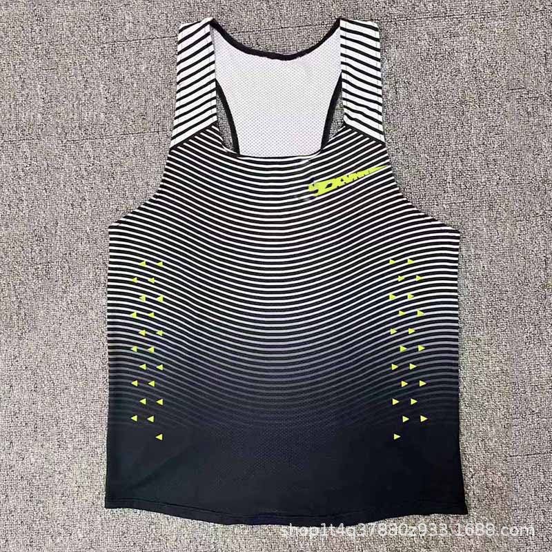 Men's Track and Field Sports Vest Running Marathon Cross-country Mesh Seamless Quick-drying Breathable Training Vest Export Customization