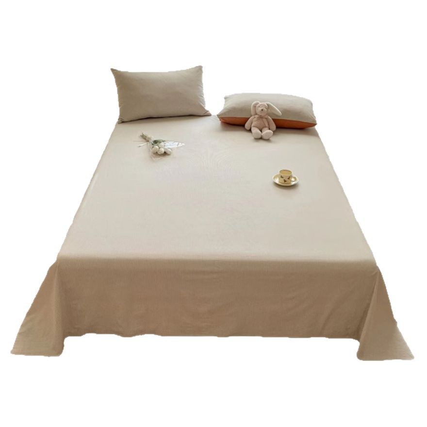 Una sábana de algodón lavado de algodón de una sola pieza de algodón 100 dormitorio de estudiantes edredón individual funda de almohada de tres piezas 3 nuevo estilo