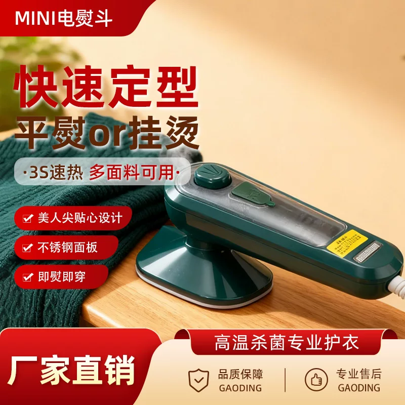 Handheld Electric Steam Iron, Portable Mini 30W, 80 ml Water Tank, Dual Voltage (110/220V)