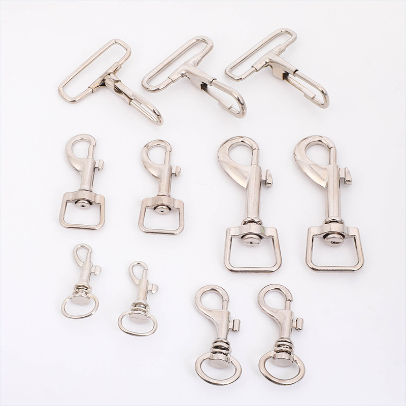 Clips metálicos giratorios para perros, accesorios de ferretería para bolsos y ropa, ganchos para mochilas de senderismo, ganchos de conexión de aleación de zinc, clips tipo boca de pez.