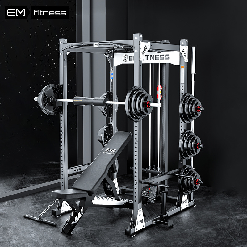 Marco de cuclillas multifuncional marco de empuje horizontal libre equipo comercial pórtico entrenador integral Amazon al por mayor