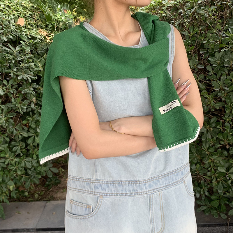 Mantón de punto Tejido de alta calidad Verano multifuncional con tirantes y chal de protección solar, chaleco pequeño, cortina de pedos de cintura