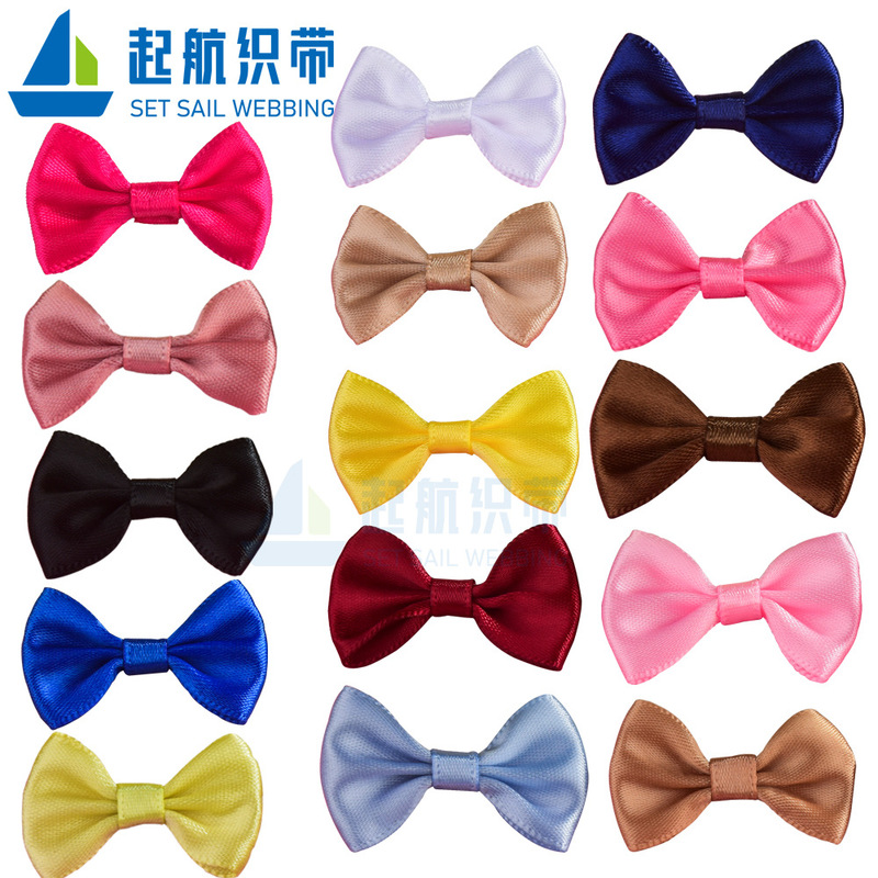Ribbon Small Bow 2.5*3.8cm Polyester Ribbon Bow Ribbon Bow Tie Small Flower Accessories Wholesale 35 Colors