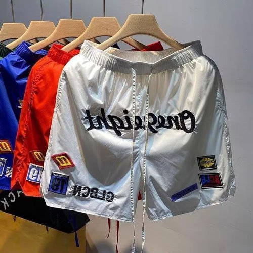 American streetwear shorts summer men loose casual sports high street basketball five-pocket pants trendy breathable beach style