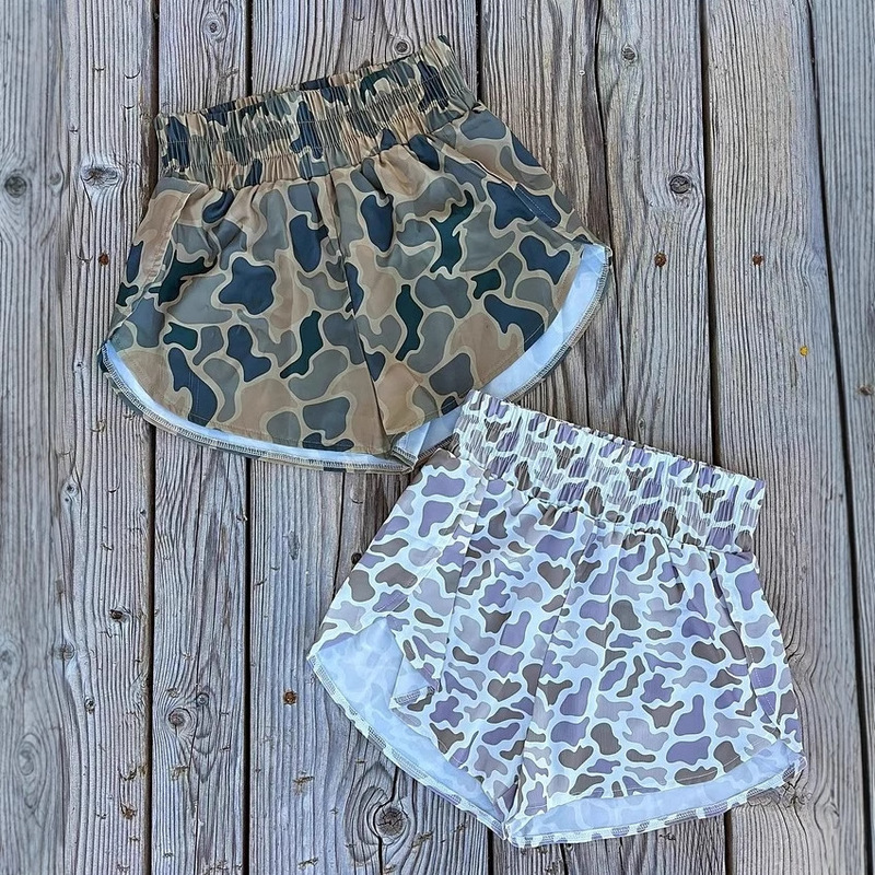 2024 European and American Cross-Border Women's Clothing Independent Station Amazon International Station Shorts Elastic Digital Printing Multi-Color