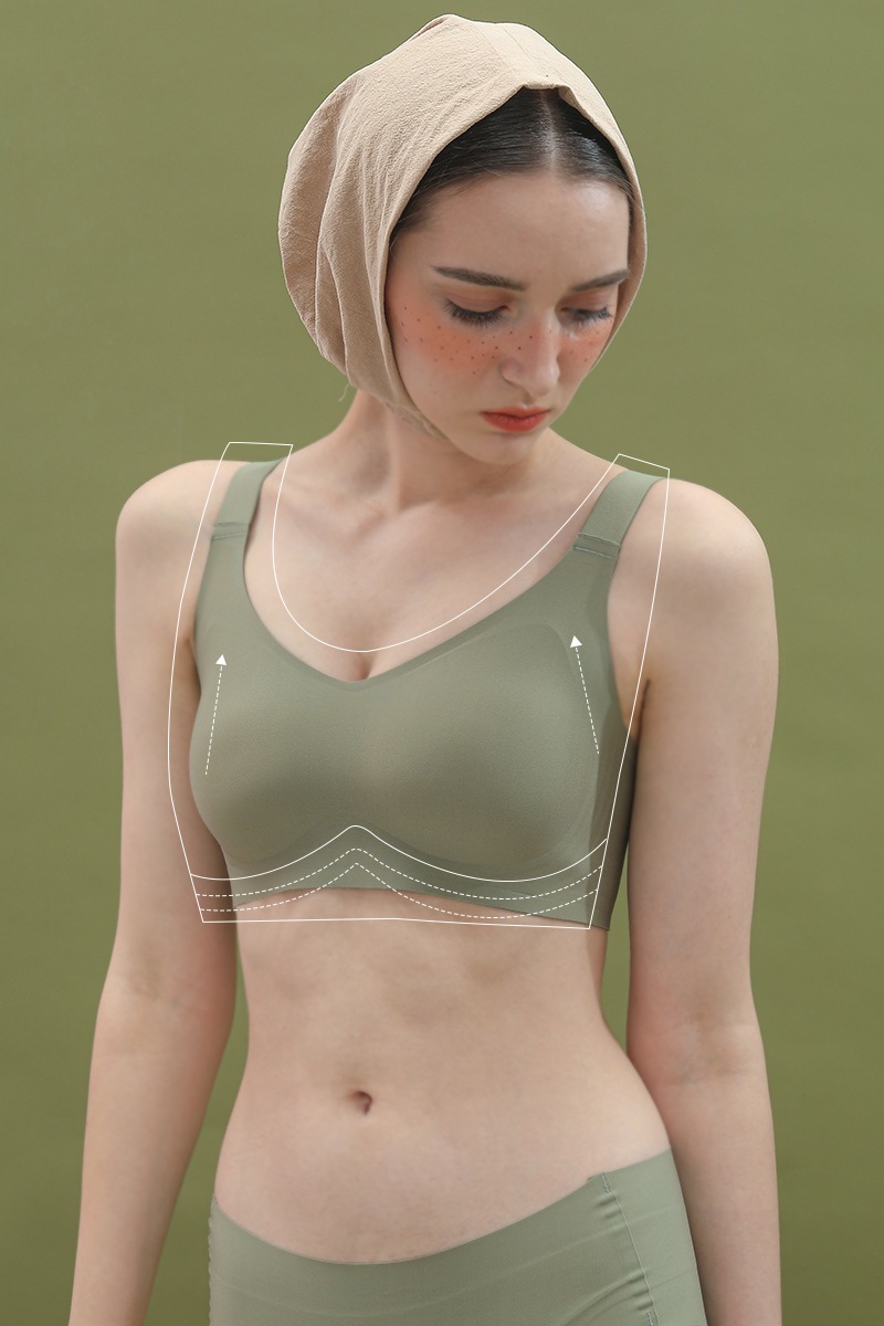 智贝主图_1素肌内衣女薄款大胸显小防下垂收副乳缩胸无痕无钢