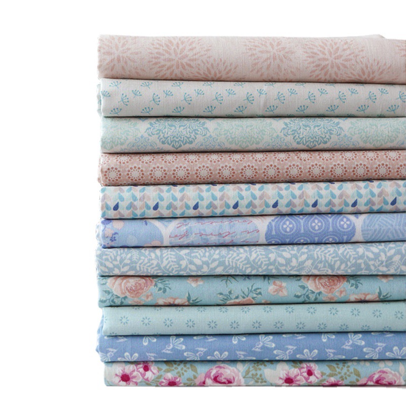 Jinhao tela de bordado material DIY tela de tela de tela de algodón para el hogar tela floral prenda impresión de tela