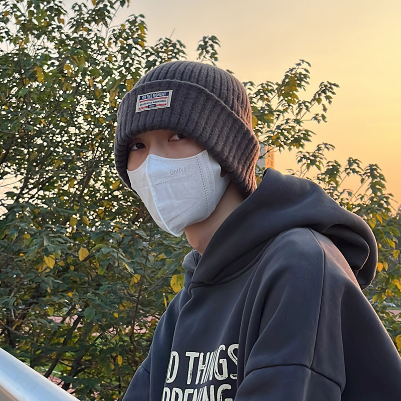 Wool versatile autumn and winter, thicked insulation cover, cap, cold hat, big head circumferce, knitted hat for_voghion.com