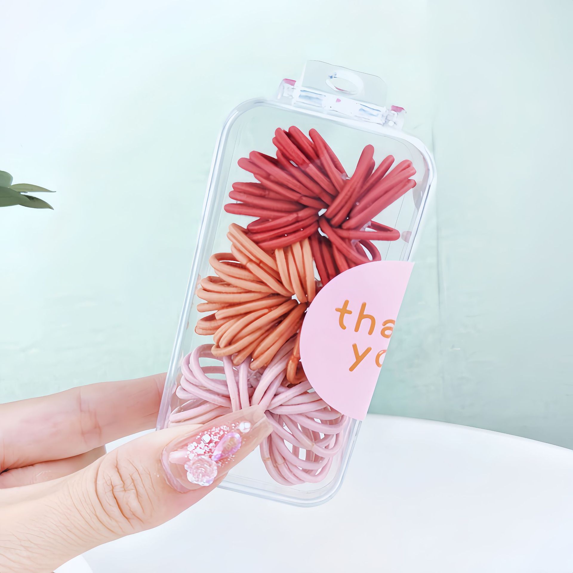 Color pulgar para niños anillo de cabello mini correa de goma niña bebé no lastimar cabello de jardín de infantes atado cabello de cabello