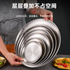 Qinle Korean stainless steel plate golden tray western plate grilled meat plate cake dessert fruit disc buffet disk