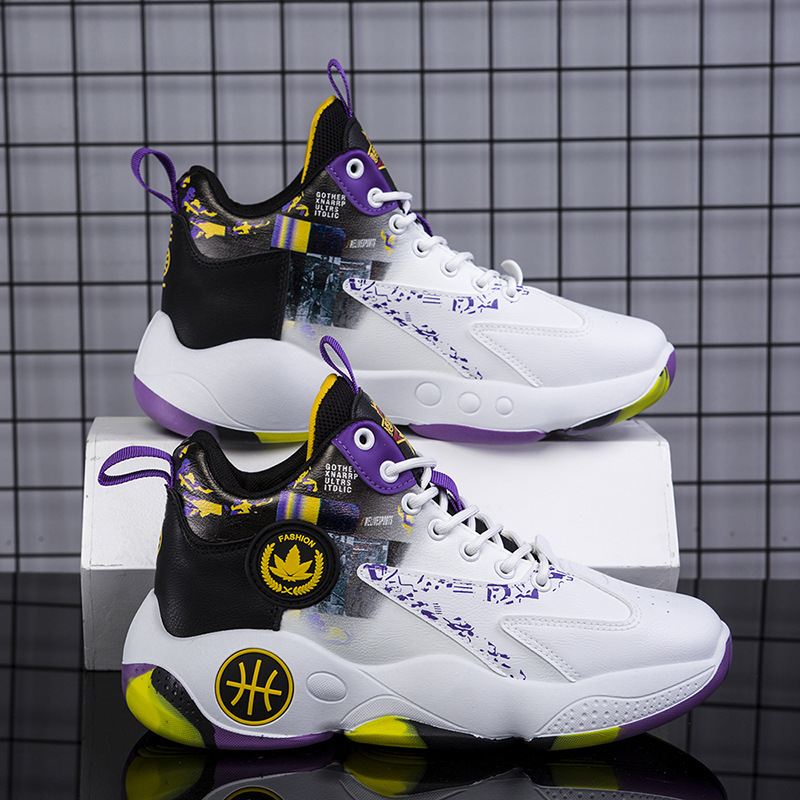 Basketball Men's Shoes Spring 2026 New Casual Youth Sports Student High-Top Sports Running Casual Lightweight Shoes