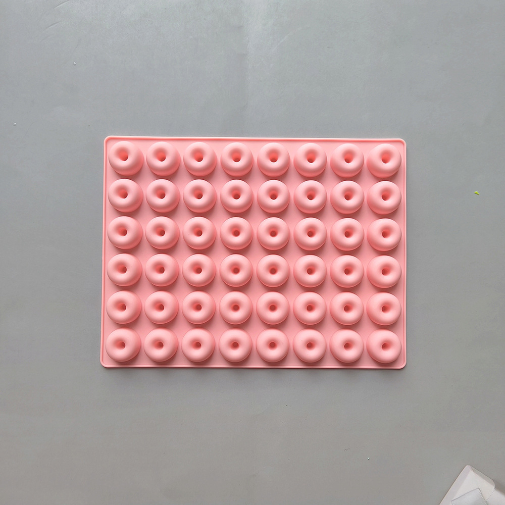 Silicone 48 Donuts 160 Candy pudín molde de chocolate 3D hecho a mano molde de goteo para pastel de horneado