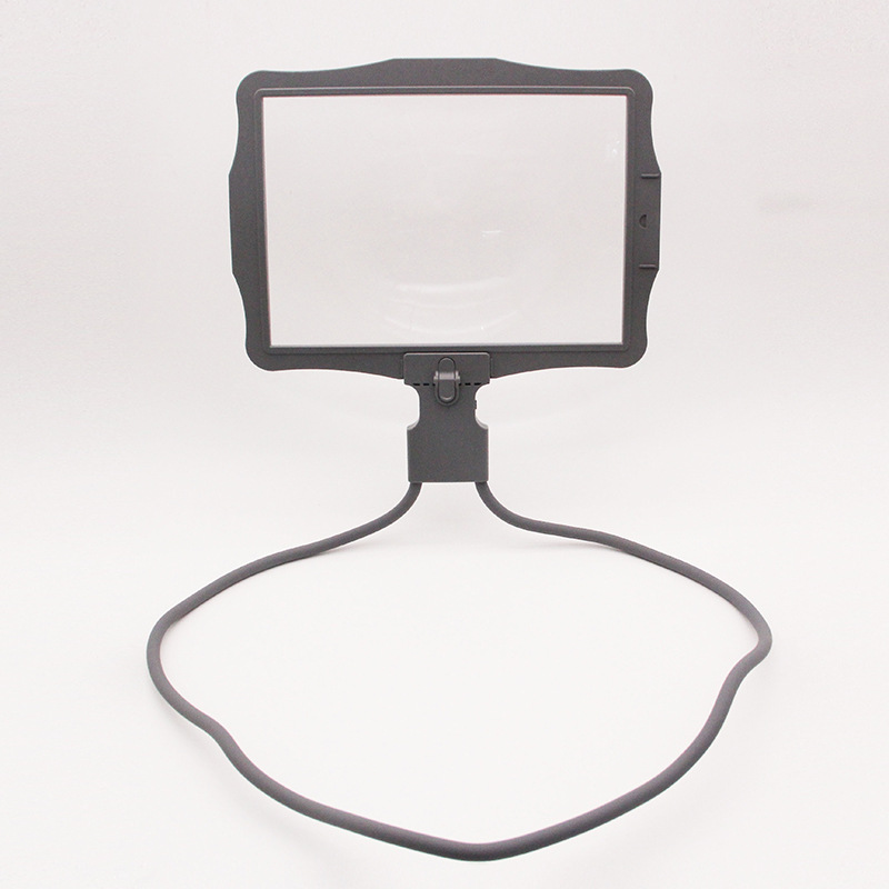 新款带48个LED灯USB充电手持挂脖桌面可横竖屏阅读维修高清放大镜