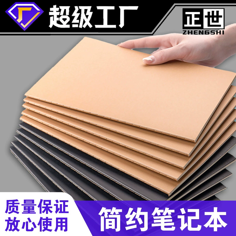 Notebook A5/B5, covers in leather/cowhide/black card — lined/blank/grid/square pages