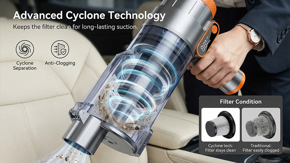 Car Vacuum Cleaner with Super Powerful Suction, Wireless Handheld, Portable, for Car and Home Use, with Blowing and Suction Functions