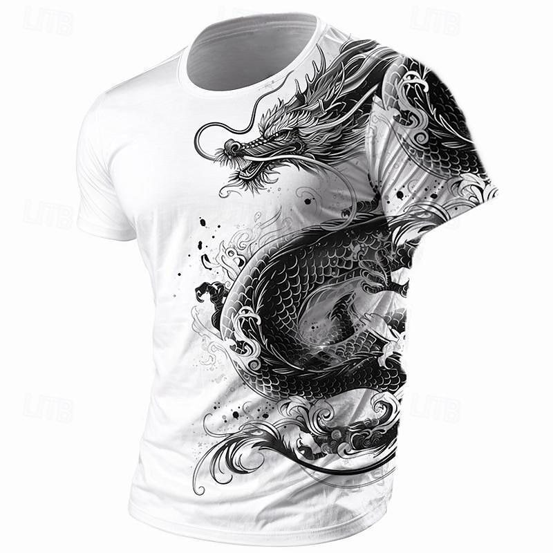 Dragon Pattern 3D Printed Short-Sleeved Men's Round Neck T-Shirt Summer Trendy Casual Top Mlbt Shirt Men's Dickies Short-Sleeved Dragon Pattern 3D Printed Short-Sleeved Men's Round Neck T-Shirt Summer Trendy Casual Top Mlbt Shirt Men's Dickies Short-Sleeved