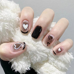 Summer Sweet Hot Girl Style Nail Art Sticker, Famous Person Ins Line Blending Heart Design Wearable Nail Sticker, Bulk Wholesale