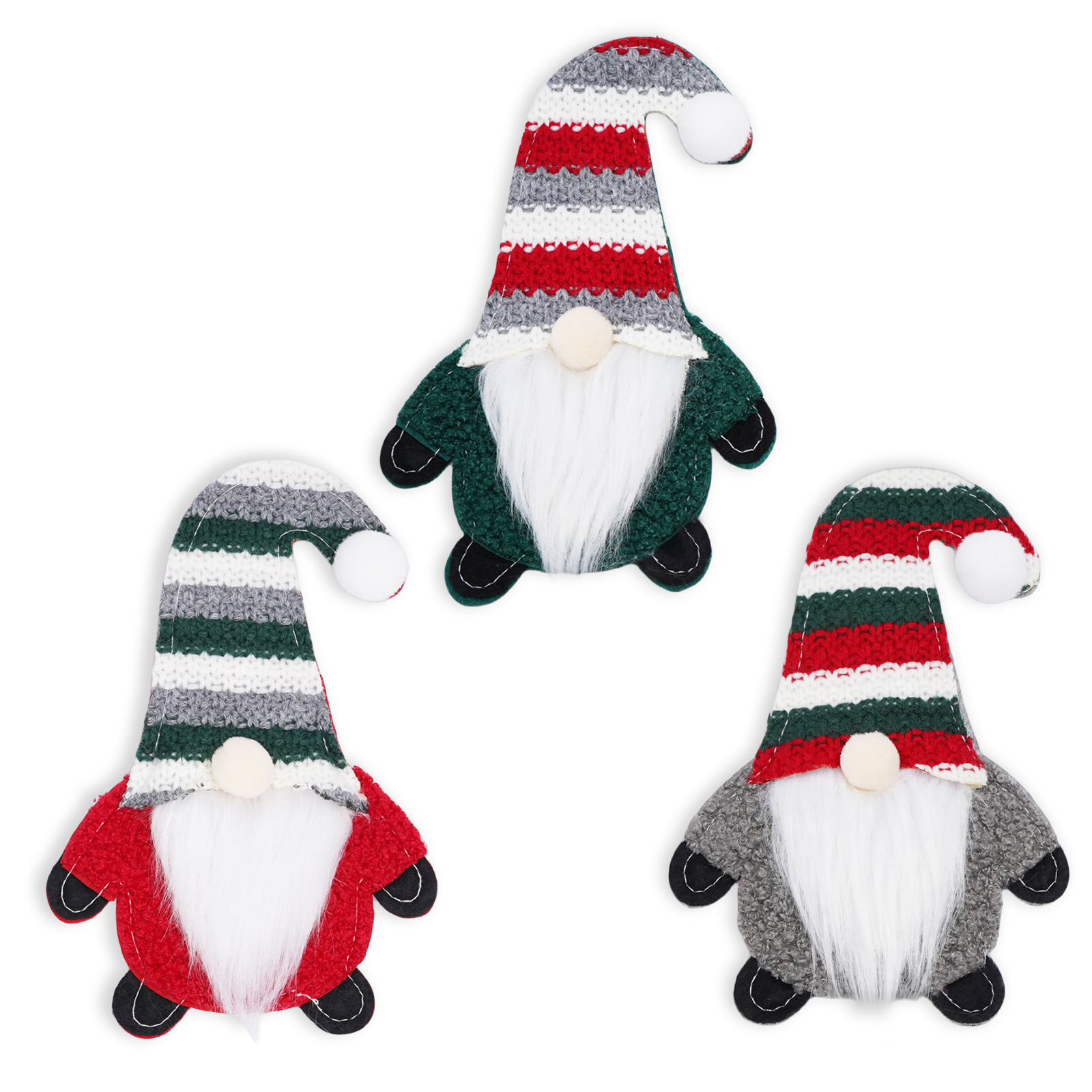 Navidad transfronteriza muñeca sin cara cuchillo y tenedor set decoración de mesa de comedor adorable Rudolph rayas Navidad cuchillo y tenedor set