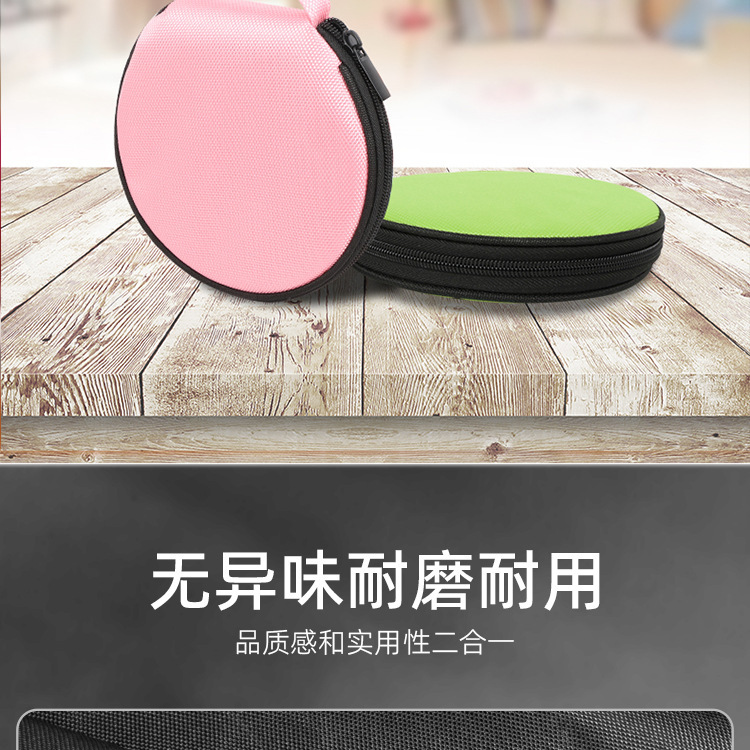 Car Cd Storage Case, Large Capacity Oxford Cloth Car Cd Bag, Household Car Use Round Disc Case