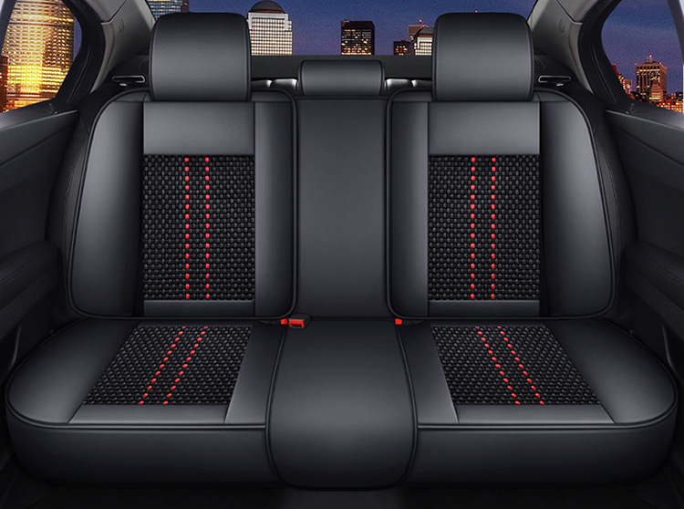 25 Years New All-Inclusive Hot Stamping Nappa Leather Ice Silk Car Seat Cushion Four-Season Universal Seat Cover Factory Direct Supply