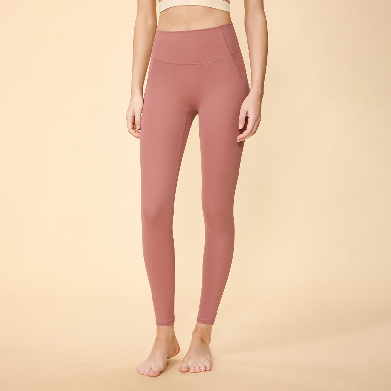 Nuevo desnudo sensación de pantalon de calzado de calzado de mejora pegajosa forma alta cintura elevación de cadera pantalones de ejercicio de deporte de correr pantalones de ejercicio
