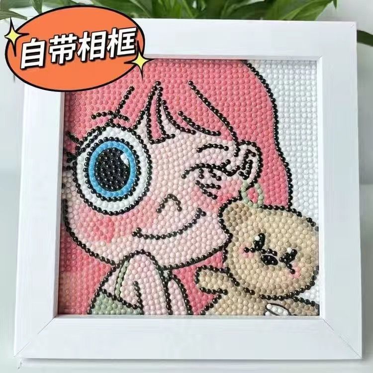 Diamante infantil DIY hecha a mano con material de marco paquete de dibujos animados Sanliou pegatinas de diamante regalo al por mayor pinturas de mampostería