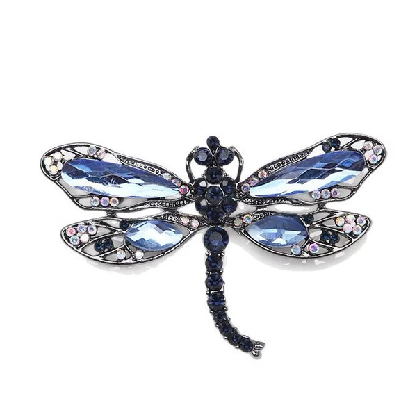 172 blue dragonfly brooch