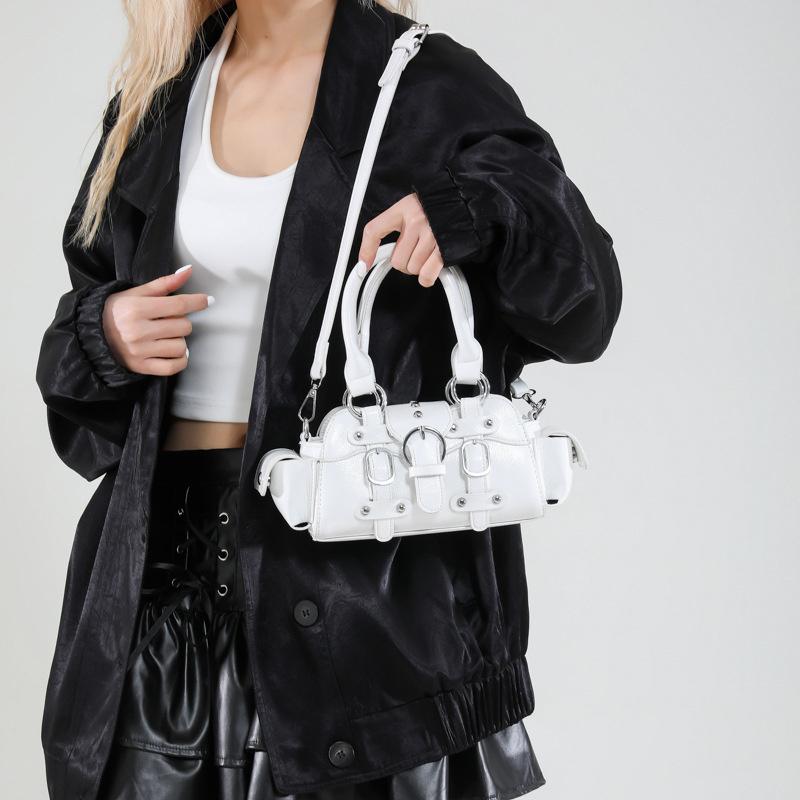 Sweet & Cool Biker Style Handbag For Women 2025 New Arrival Crossbody Bag Trendy Versatile Shoulder Bag - Thumbnail 4