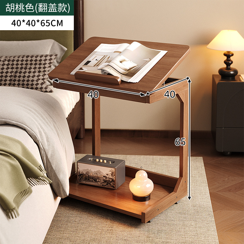 Mesita de noche, dormitorio doméstico, madera maciza extraíble 2025, nueva creatividad en lugar de un lado pequeño, estante de cabecera