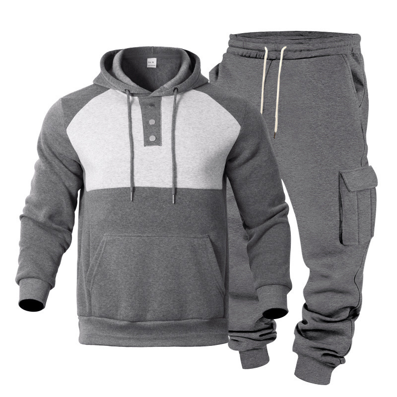 Men's Clothing Men's Heavyweight Fleece Lined Hooded Sweatshirt Set Style Simple Stylish Light Luxury Outdoor Workwear Commuter Warm_viptrois.com