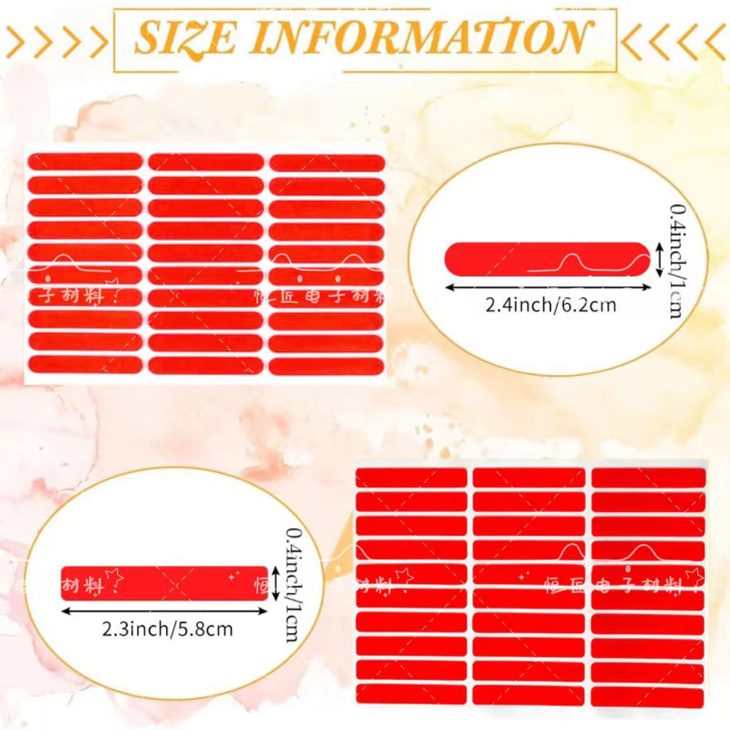 Manicura adhesiva de doble cara desgaste de uñas tablero de exhibición tira adhesiva de cristal titular de uñas pegamento frijol fuerte película roja transparente etiqueta adhesiva de doble cara