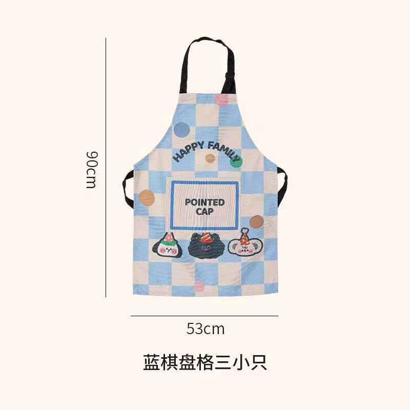 年轻人时尚围裙新款可爱围腰防水防油厨房家用工作服做饭罩衣|undefined