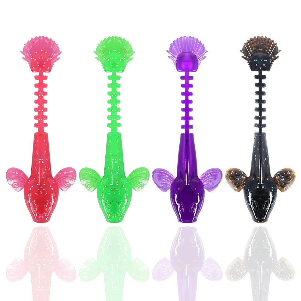 Трансграничная мягкая приманка для рыбалки 9,5 см/5,1 г, мягкая черная червячка для дикой рыбалки на мандариновую рыбу, окуня и приманку для ловли топмута.