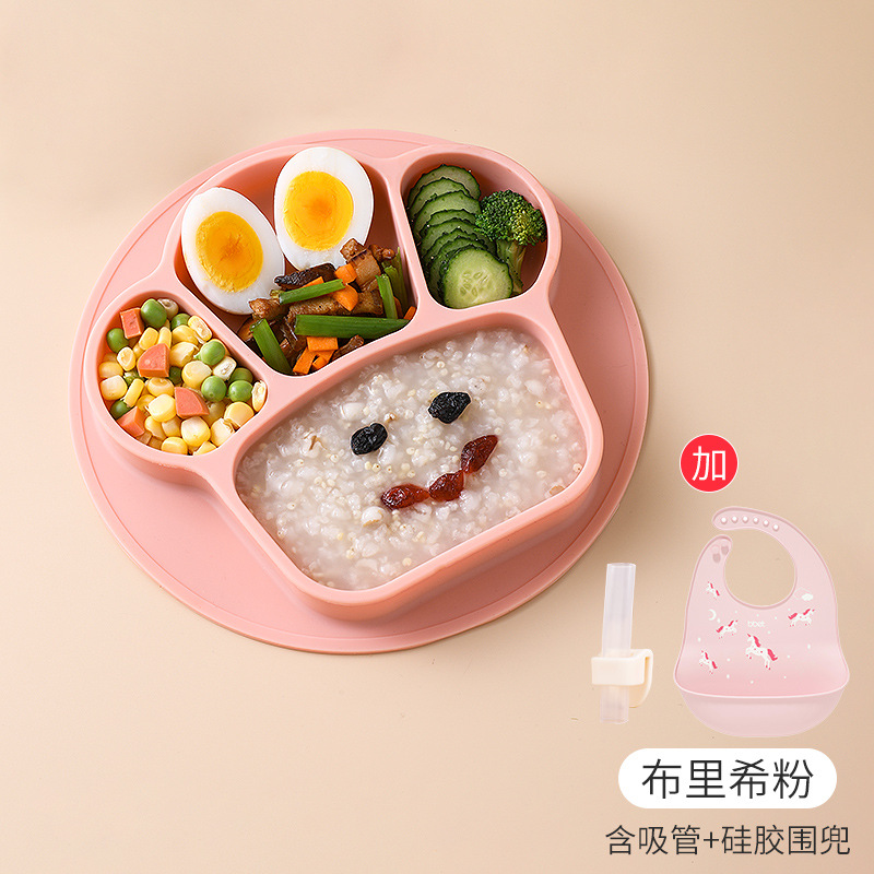 파우더 플러스 짚 실리콘 턱받이